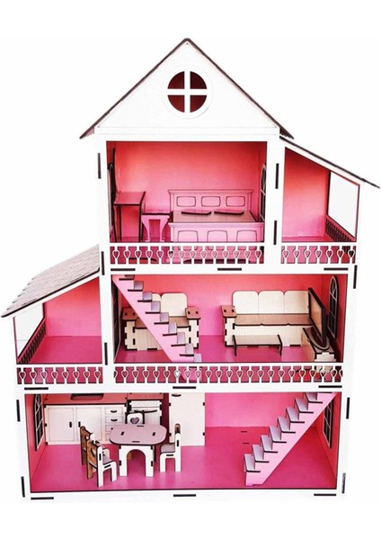 ahşap Oyuncak Ev Portatif Bebek Evi1 Adet