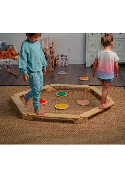 montessori Ahşap Denge Kirişi, Denge Tahtası, Basamak Taşları, Aktivite Oyuncağı, Çocuk Oyuncak1 Adet fırsatları