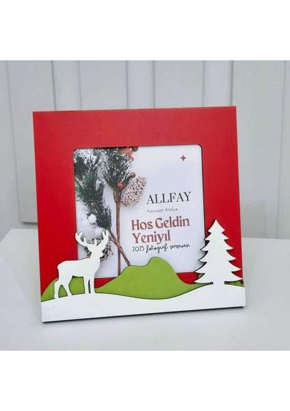 Yeni Yıl Yılbaşı Hediyesi Öğrenci Ahşap Çerçeve Resim Ve Fotoğraf Çerçevesi 1 Adet