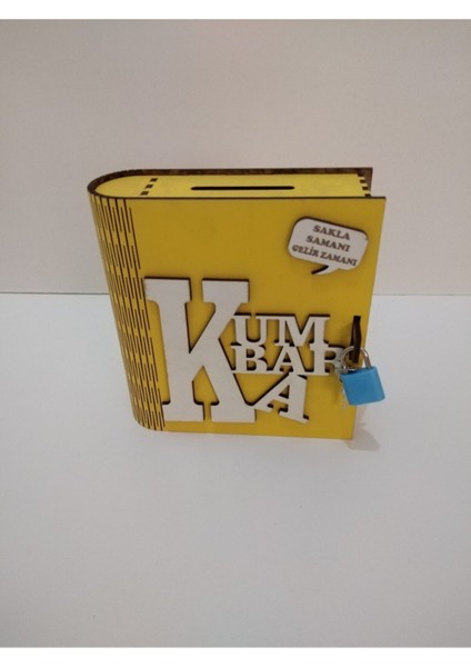 ahşap Kitap Görünümlü Dekoratif Kumbara1 Adet