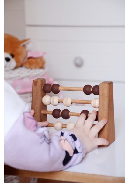 Ahşap Abaküs Oyuncak, Montessori Toys, Çocuk ve Odası Ahşap DEKOR-50171 Adet