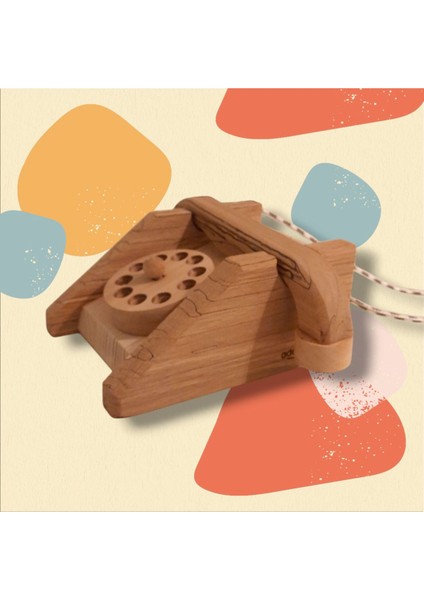 Luxuryahşap Oyuncak Nostaljik Çevirmeli Telefon1 Adet
