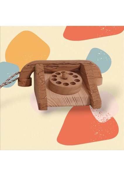 Luxuryahşap Oyuncak Nostaljik Çevirmeli Telefon1 Adet