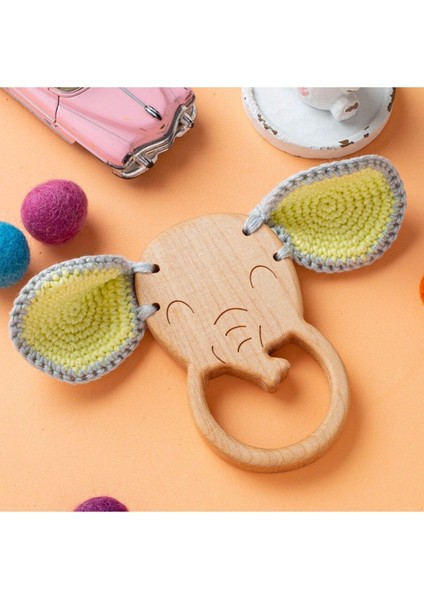 hobi Baby Ceylan Figürlü Organik Ahşap Diş Kaşıyıcı1 Adet