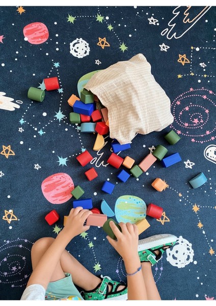 montessori Eğitici Oyuncak, Ahşap Küpler Eğitici Açık Uçlu Oyuncak - El Yapımı1 Adet