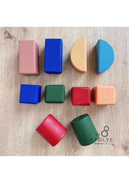 montessori Eğitici Oyuncak, Ahşap Küpler Eğitici Açık Uçlu Oyuncak - El Yapımı1 Adet