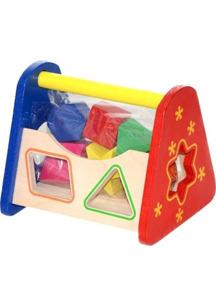 ahşap Eğitici Geometrik Şekiller Bul-Tak Oyunu1 Adet