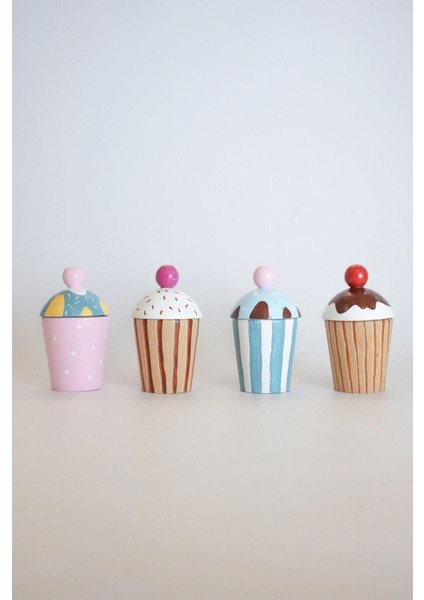 Luxurypegdoll Cupcake Pasta Ahşap Oyuncak1 Adet
