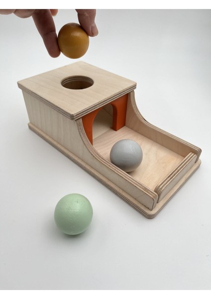 montessori Süreklilik Kutusu, Pastel Renkli Toplar, Eğitici Ahşap Oyuncak1 Adet