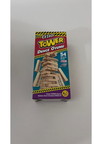 denge Oyunu Cezalı Jenga -Cezalı - Ahşap Büyük Boy 54 Parça1 Adet fiyatları