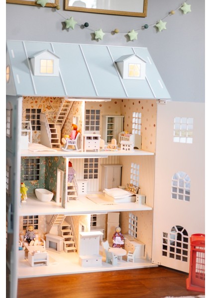 house Of London Dollhouse Ahşap Çocuk Oyun Evi1 Adet