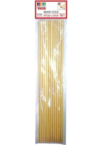 ahşap Yuvarlak Çubuk 30 cm x 5 mm x 12 Adet1 Adet