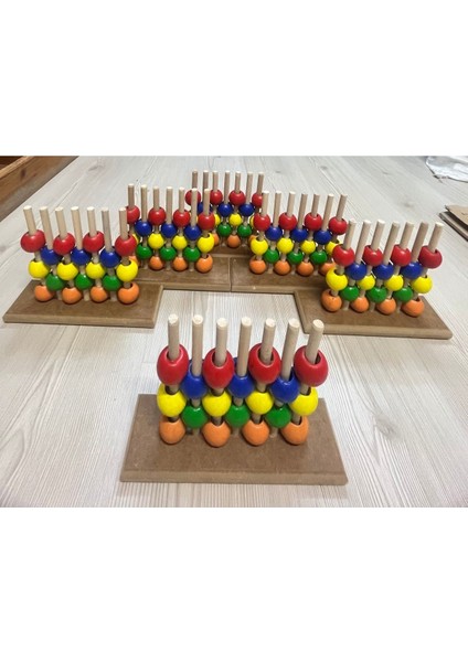 anaokulu Ahşap Montessori Kavram Oyuncak Eğitici 7 Li Set1 Adet