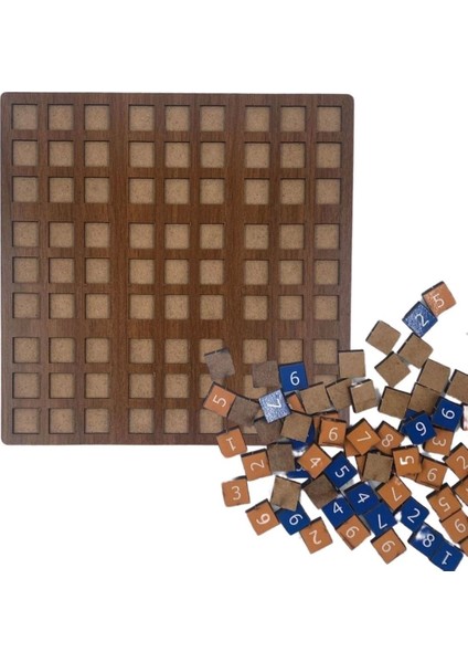 9 Bölümlü Ahşap Sudoku Eğitici Oyun Seti1 Adet