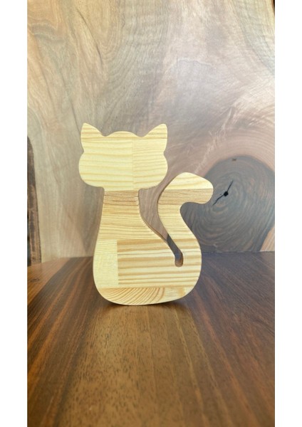 oyuncak Kedi Ahşap1 Adet