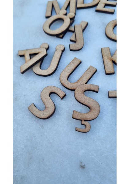ahşap Alfabe Seti (3cm)-3mm Mdf 29 Adet1 Adet