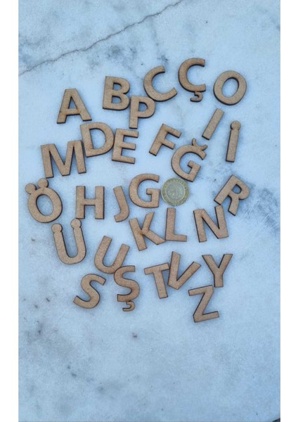 ahşap Alfabe Seti (3cm)-3mm Mdf 29 Adet1 Adet