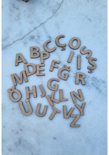 ahşap Alfabe Seti (3cm)-3mm Mdf 29 Adet1 Adet