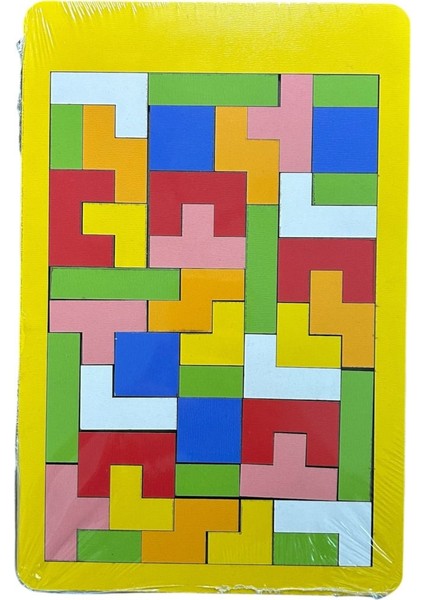 Luxuryahşap Tetris Blok Eğitici Zeka Gelişim Oyun Seti1 Adet