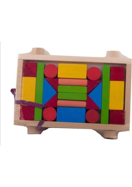 arabalı Blok Anaokulu Montessori Kavram Oyuncak Geometrik Şekiller Renkli Eğitim Blokları1 Adet