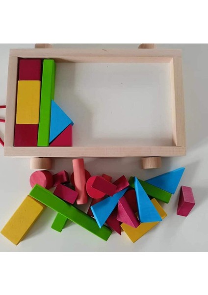 arabalı Blok Anaokulu Montessori Kavram Oyuncak Geometrik Şekiller Renkli Eğitim Blokları1 Adet indirimleri
