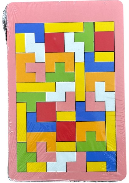 Luxuryahşap Tetris Blok Eğitici Zeka Gelişim Oyun Seti1 Adet