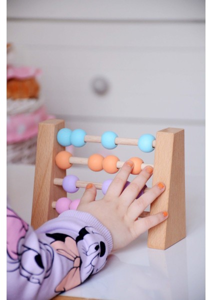 Ahşap Abaküs Oyuncak, Montessori Toys, Çocuk ve Odası Ahşap DEKOR-50091 Adet