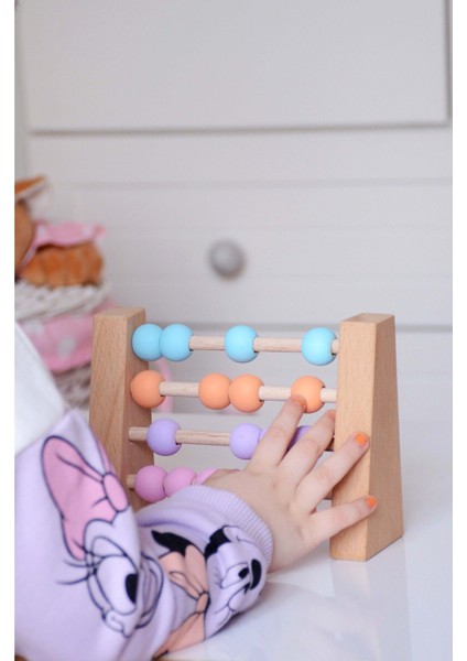 Ahşap Abaküs Oyuncak, Montessori Toys, Çocuk ve Odası Ahşap DEKOR-50091 Adet