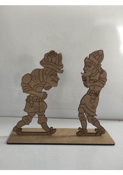 ahşap Boyanabilir Hacivat-Karagöz1 Adet