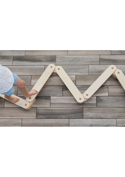 ahşap 5'li Blance Beam Denge Tahtası Çocuk Aktivite Oyuncağı Waldorf Board1 Adet