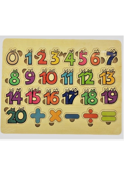 ahşap Harf, Rakam ve Arapça Bultak Puzzle 3'in 1 Set Harf, Sayı ve Arapça Alfabe Öğreniyorum Seti1 Adet