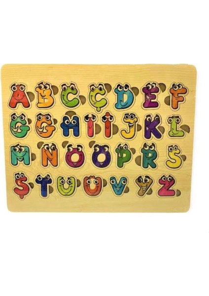 ahşap Harf, Rakam ve Arapça Bultak Puzzle 3'in 1 Set Harf, Sayı ve Arapça Alfabe Öğreniyorum Seti1 Adet
