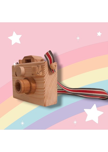 Luxuryretro Ahşap Oyuncak Fotoğraf Makinesi1 Adet