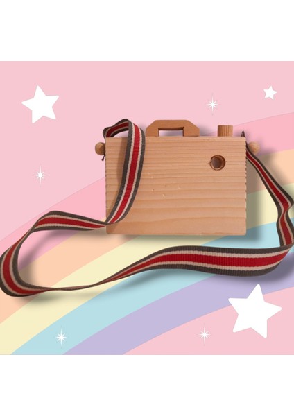 Luxuryretro Ahşap Oyuncak Fotoğraf Makinesi1 Adet