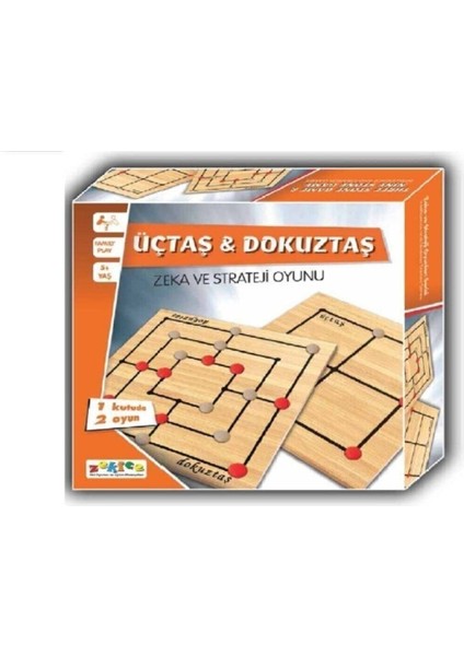 üçtaş Dokuztaş 3 Taş 9 Taş Oyunu1 Adet