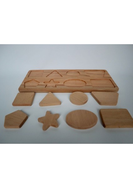 ahşap Montessori Geometrik Puzzle1 Adet fırsatları