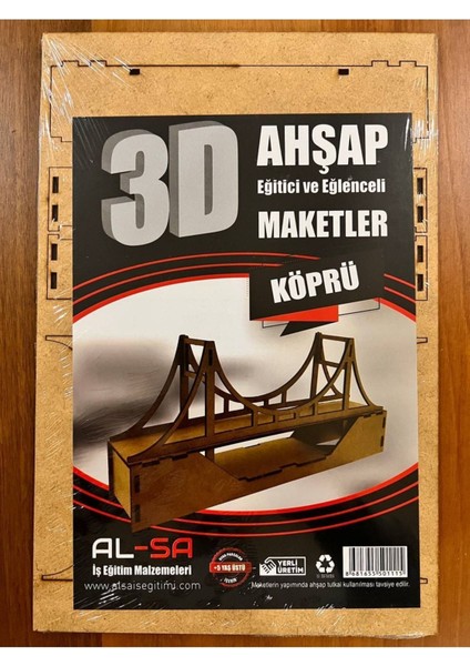 ahşap Köprü Yelkenli Boyanabilir Ahşap Maket1 Adet