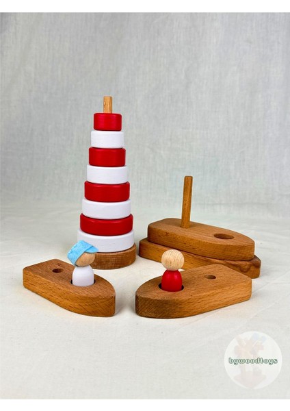 Luxurybywoodtoys Doğal Ahşap Liman Set Oyuncak1 Adet fiyatları