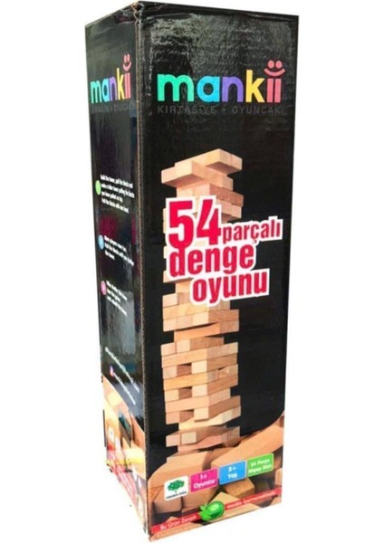 manki Mankii Denge Oyunu 54 Parça Jenga MANKI.86990670000411 Adet