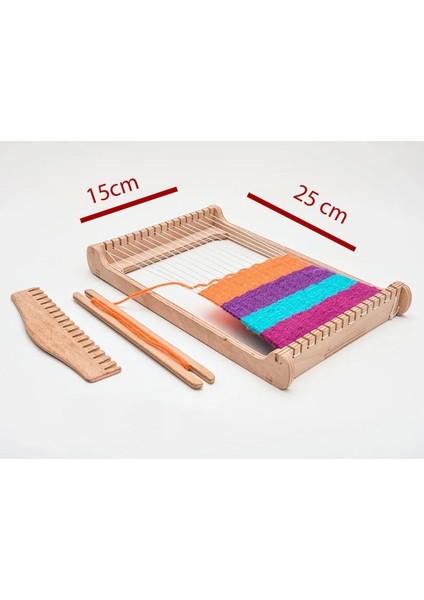 çocuk Halı Dokuma Tezgahı Ahşap Çocuk Oyuncak Montessori Anne Çocuk Etkinlik1 Adet