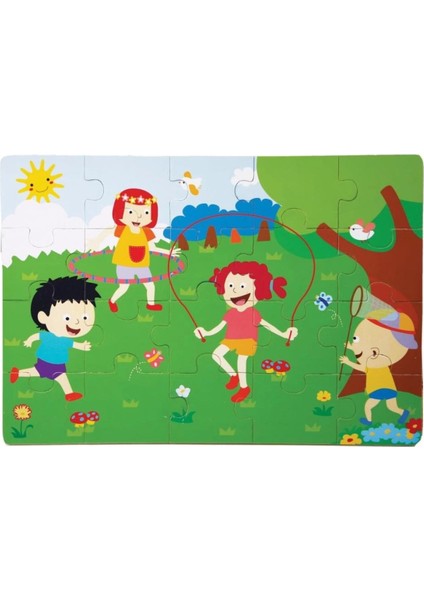 1276-CS Chiva, Ilkbahar Ahşap Yer Puzzle1 Adet