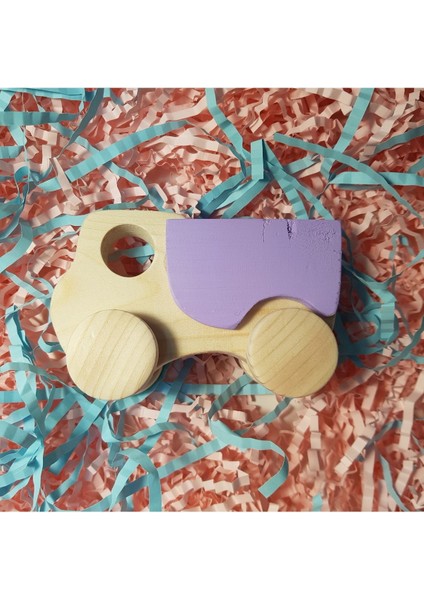 el Yapımı Ahşap Oyuncak Tekerlekli Kamyon Çevre Dostu, Eğitici,doğal Ahşap, Montessori,+3 Yaş1 Adet