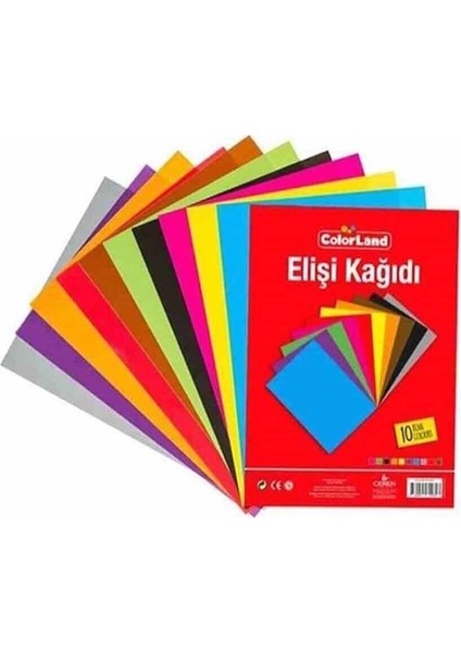 elişi Kağıdı A4 10 Renk Poşetli1 Adet