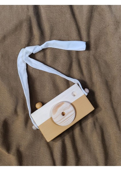ahşap Oyuncak Hediyelik Fotoğraf Makinesi, Waldorf Oyuncak1 Adet