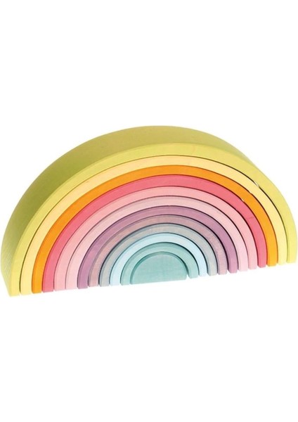 12 Parça Ahşap Waldorf Pastel Gökkuşağı Tüneli- Montessori1 Adet