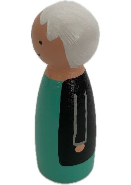 ahşap Boyalı Peg Bebekler- Eğlenceli Renkli Pegdoll1 Adet
