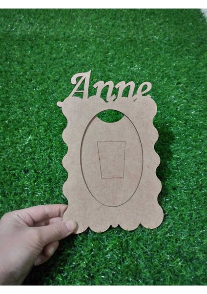5 Adet Anne Yazılı Desenli Ahşap Fotoğraf Resim Çerçevesi Çocuk Etkinlik Boyama Aktivite Boyanabilir 1 Adet