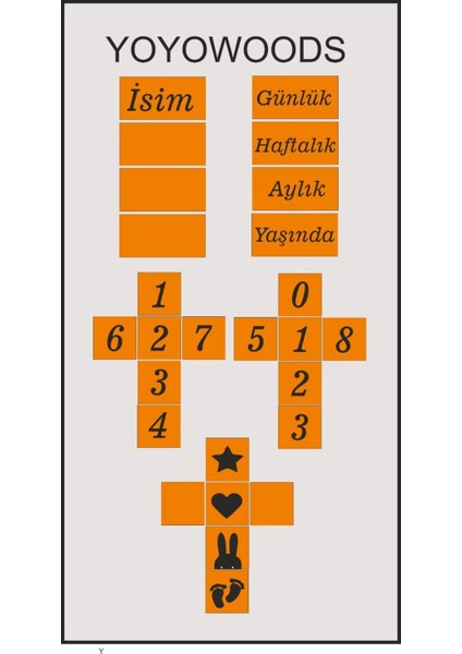 Luxuryısim Anı Küpü-Dekor Oyuncak1 Adet indirimleri