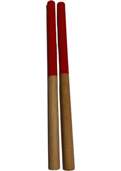 ahşap Ritim Çubuğu 1 Çift 30 cm Kirmizi1 Adet