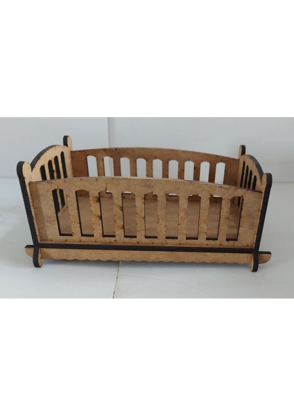 erfa Ahşap Aktivite Oyuncağı Bebek Beşiği - Yatağı 16CM x 27CM x 12CM1 Adet